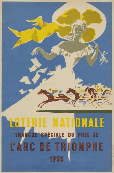 Loterie Nationale. Tranche spéciale du prix de l'Arc de Triomphe 1953