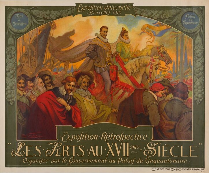 Exposition Universelle Bruxelles 1910. Exposition Rétrospective "Les Arts au XVIIème siècle" organisée par le Gouvernement au Palais du Cinquantenaire