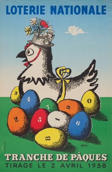 Loterie Nationale. Tranche de Pâques. Tirage le 2 avril 1958