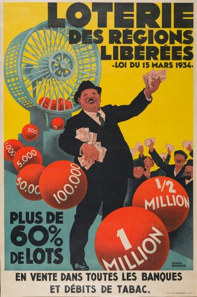 Loterie des régions libérées - Loi du 15 mars 1934 - Plus de 60% de lots