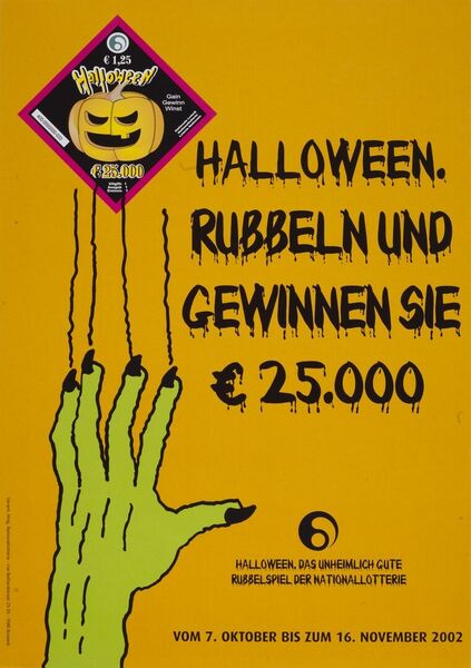 Halloween. Rubbeln und gewinnen Sie € 25.000