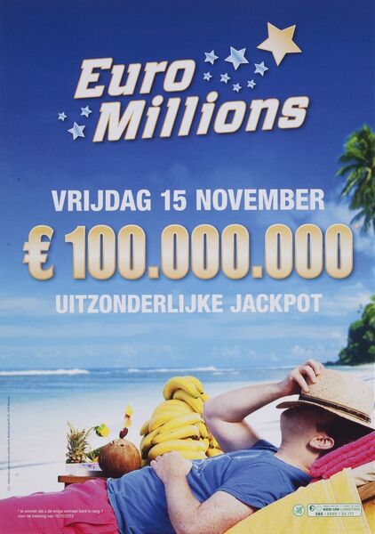 Vrijdag 15 november € 100.000.000 uitzonderlijke jackpot