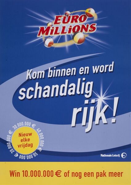 Kom binnen en word schandalig rijk! Win 10.000.000 € of nog een pak meer