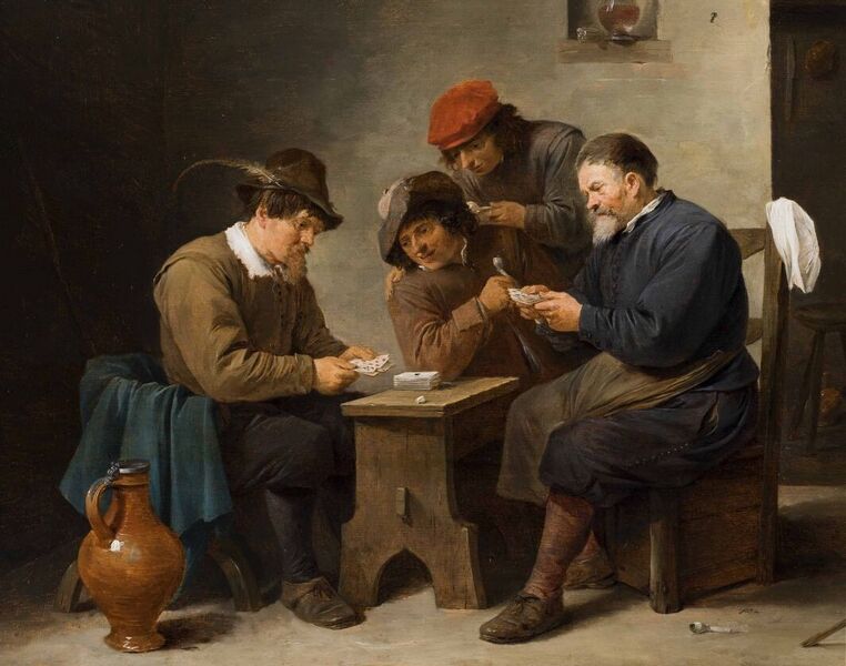 Kaartspelers in een herberg