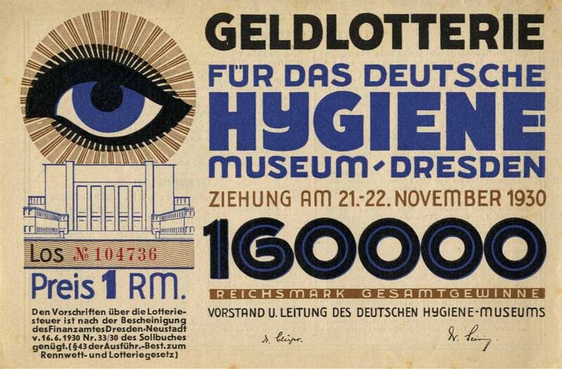 Geldlotterie für das Deutsche Hygiene Museum-Dresden
