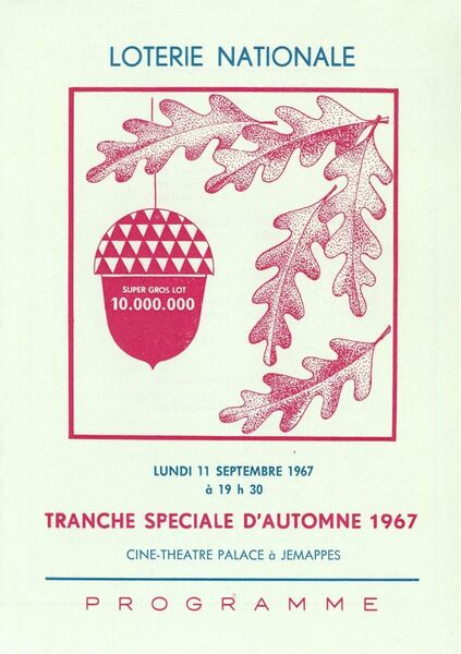 Tranche spéciale d'Automne 1967. Programme