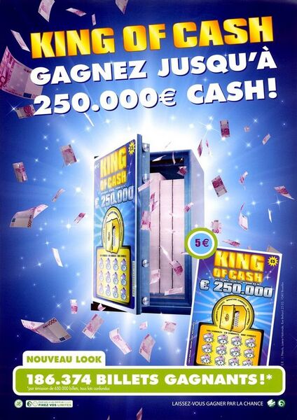 King of Cash. Gagnez jusqu'à 250.000 € cash!